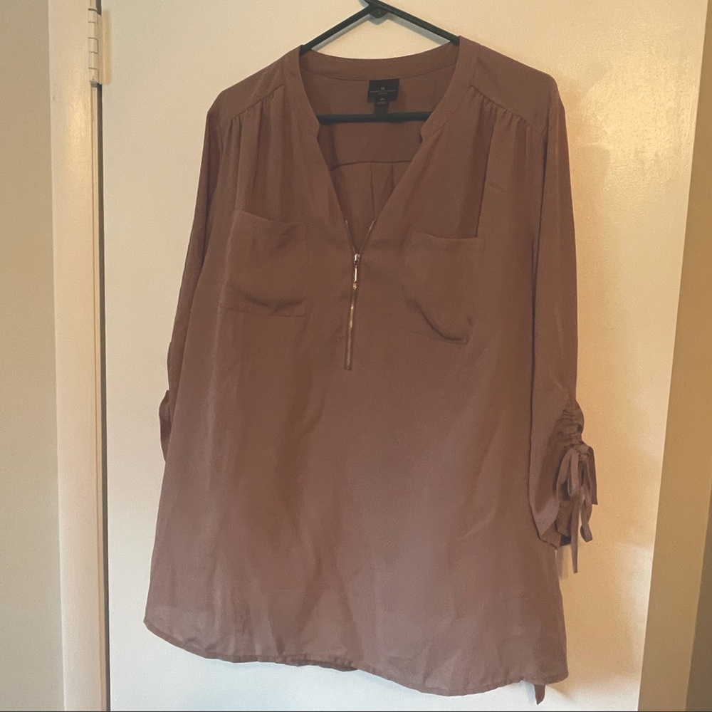 Woman’s Tan Work Blouse